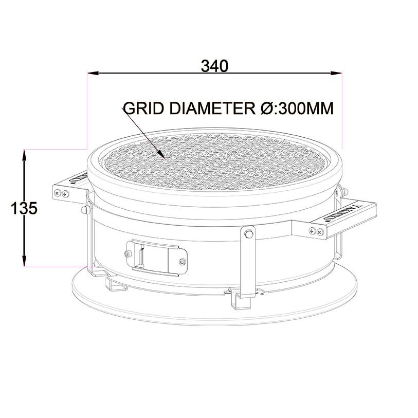 YAKINIKU RONDE SHICHIRIN TEPPANYAKI- & HIBACHI GRILL freeshipping - %s Shichirin hopname%